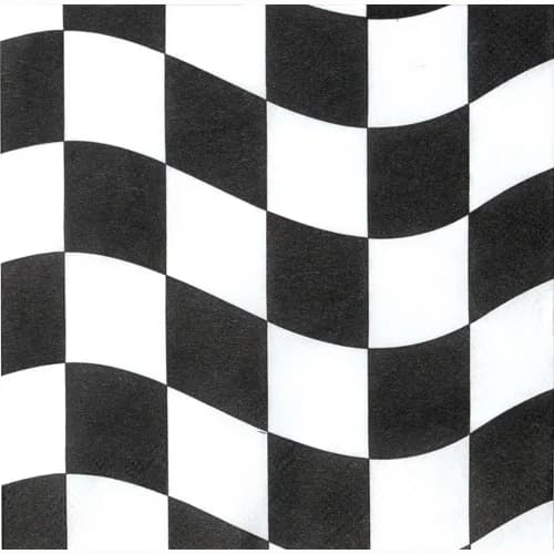 Checkered 2 Ply Cocktail Napkins 16 Pack