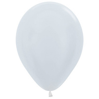 Pearlescent White Latex Balloons (30cm) - Pk 100