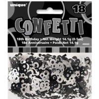 "18" Black & Silver Glitz Confetti (14g)