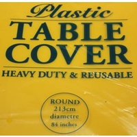 Yellow Round Plastic Tablecover