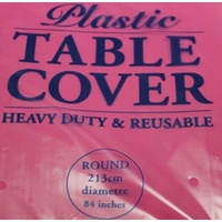 Magenta Round Tablecover Plastic