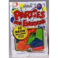 Neon Balloons - 25cms - Pk10