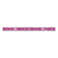 Happy 50th Birthday Pink Glitz Banner-3.6M