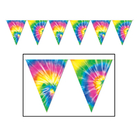 Tie-Dyed Pennant Banner (3.65m)