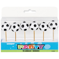 Soccer Ball Candles - Pk6