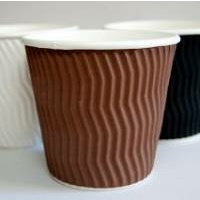 8oz Brown Wave Coffee Cup - Pack of 25