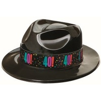40th Birthday Black Gangster Hat*