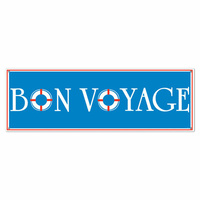All-Weather Bon Voyage Sign Banner - 152.4cm x 53.3cm*