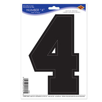 Black "4" Peel 'N Place - 15.2 x 21.6cm**