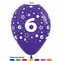 12" All Around No. 6 Asstd Colour Balloons - Pk 50*
