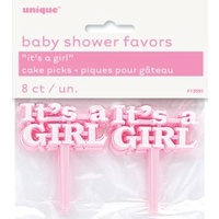 "It's a Girl" Baby Shower Cake Picks