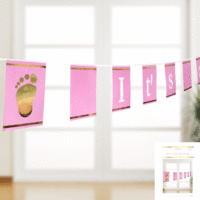 It's a Girl Bunting in Pink