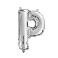 Letter P Silver Foil Balloon - 35cm