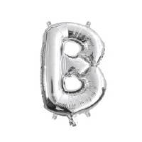 Letter B Silver Foil Balloon - 35cm