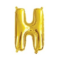35cm Letter H Gold Foil Balloon