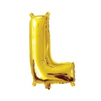 35cm Letter L Gold Foil Balloon