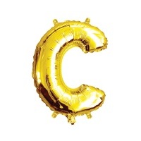 35cm Letter C Gold Foil Balloon