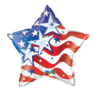 Patriotic American Star Foil Balloon