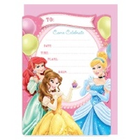 Disney Princess Party Invitations - Pk 16
