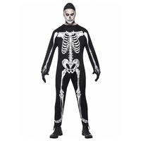Adults Skeleton Jumpsuit Costume -  M