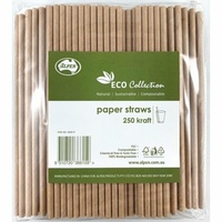 Eco Kraft Paper Straws - Pack of 250