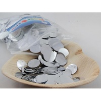 Metallic Confetti 250g bag (2.3cm diameter) - Silver*