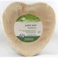 Palm Leaf Heart Plate 6.5" - Pack of 25