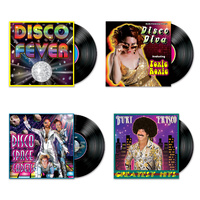 Disco Vinyl Album Cutouts - Pk 4