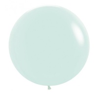 60cm Matte Pastel Green Latex Balloons - Pk 3
