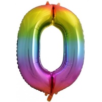 #0 34" Rainbow Foil Balloon
