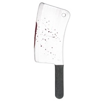 Large Deluxe Cleaver with blood stains 43cm