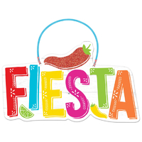 "Fiesta" Hanging MDF Sign