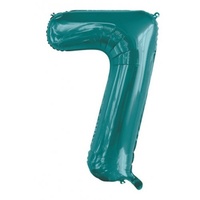 #7 Teal 34" Foil Balloon*