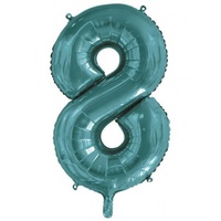 #8 Teal 34" Foil Balloon*