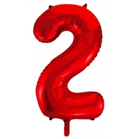 #2 Red 34" Foil Balloon*