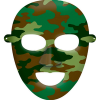 Camouflage Paper Masks - Pk 8*