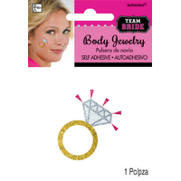 Hot Pink Glitter Diamond Ring Body Jewellery