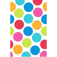 Colourful Polka Dot Plastic Table Cover (137x279cm)