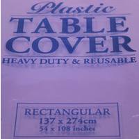 Purple Plastic Rectangle Tablecover (137x274cm)