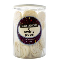 White Swirl Lollipops - Pk 24