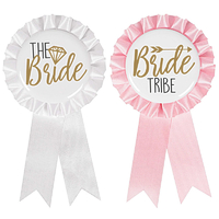 Deluxe 1 x Bride, 7 x Bride Tribe Award Ribbons - Pk 8