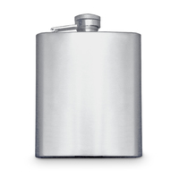 Stainless Steel Silver Matte Finish Hip Flask