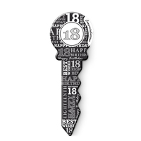 18th Birthday Black & White Key Keepsake (36x12cm)