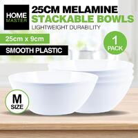 White Medium Melamine Bowl (25x9cm)