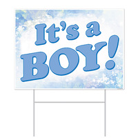 It's A Boy! Plastic Yard Sign (30x41cm)*