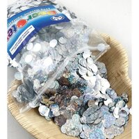 Silver Holographic Confetti (1cm) - 250g