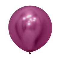 30cm 12" Reflex/Chrome Fuchsia Latex Balloons - Pk 3