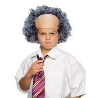 Child's Bald Wig With Grey Curly Sides