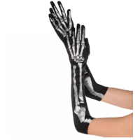 Adults Long Skeleton Gloves