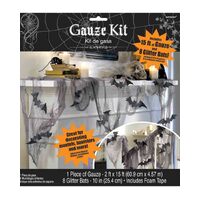 Halloween Bats & Gauze Decorating Kit